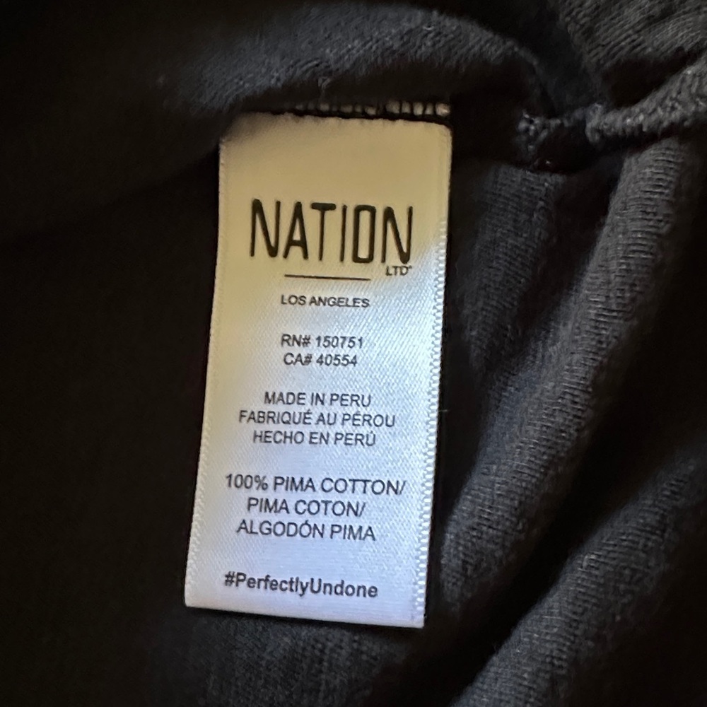 NATION LTD LOREN PEASANT TEE in Choice of White and Black - Picture 13 of 15